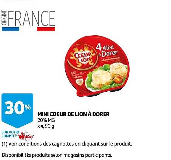 mini cœur de lion à dorer