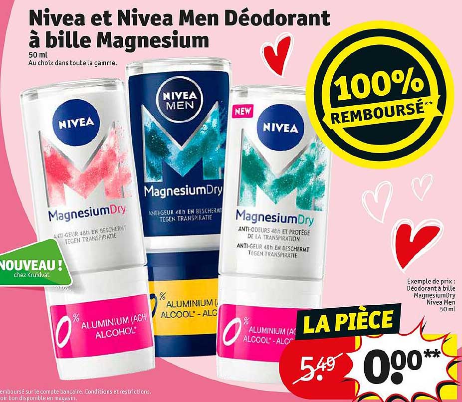 Nivea Et Nivea Men Déodorant à Bille Magnesium