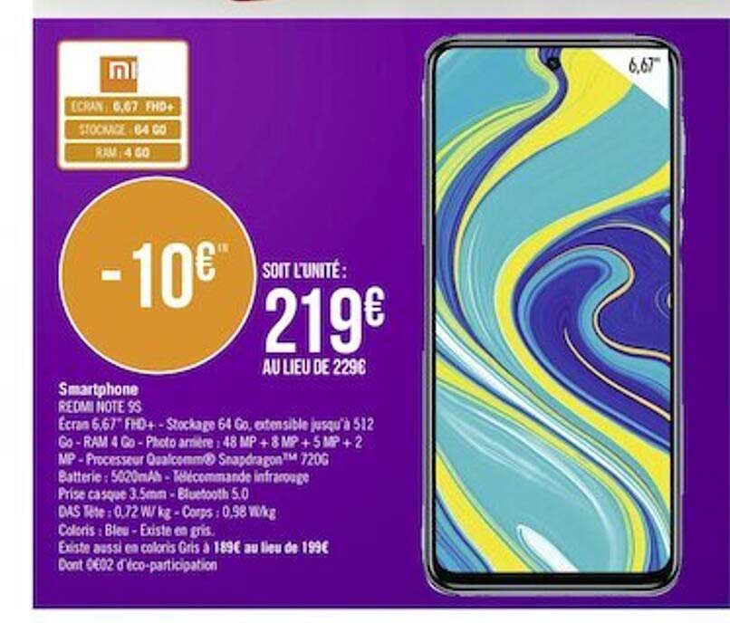 Smartphone Redmi Note 9s Xiaomi