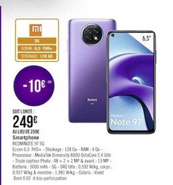 Smartphone Redmi Note 9t 5g Xiaomi