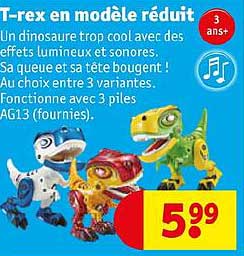t-rex en modèle réduit