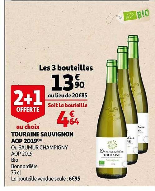 touraine sauvignon aop 2019 ou saumur champigny aop 2019