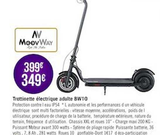 trottinette électrique adulte bw10 av moov way