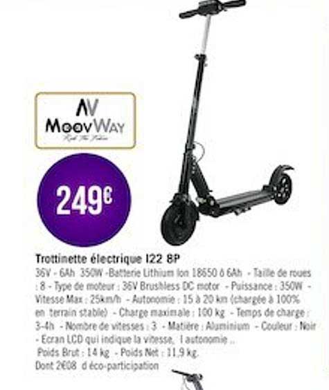 trottinette électrique i22 8p av moov way