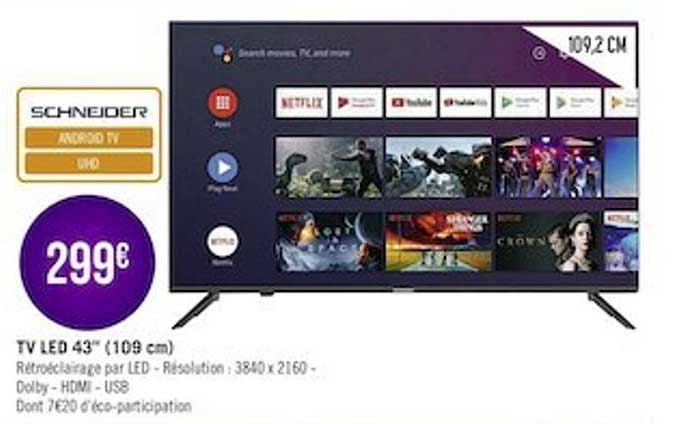 Tv Led 43" (109 Cm) Schneider
