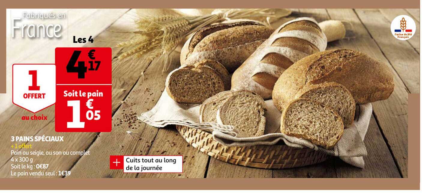 3 pains spéciaux