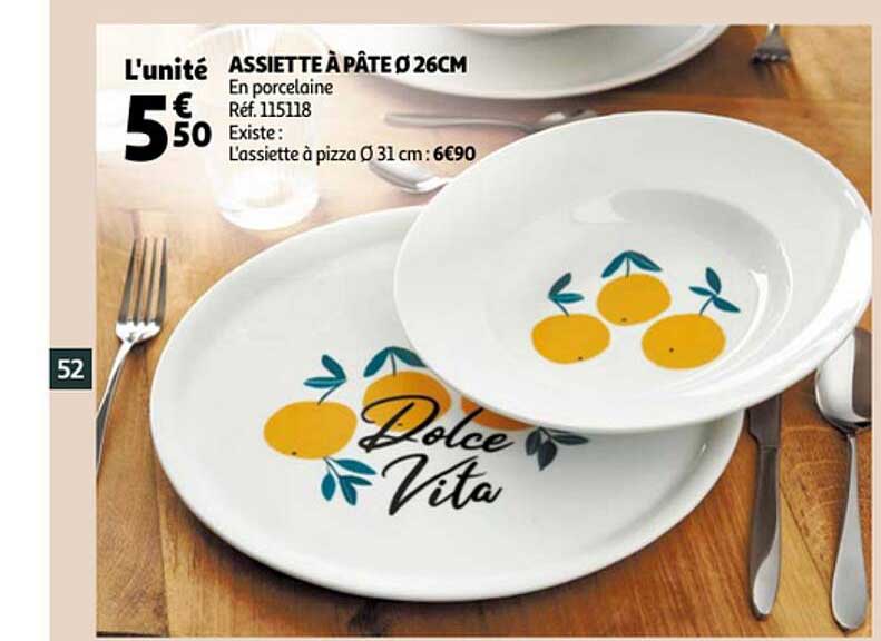 Assiette à Pâte ø 26 Cm