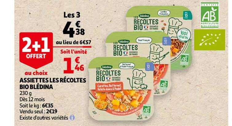assiettes les récoltes bio blédina