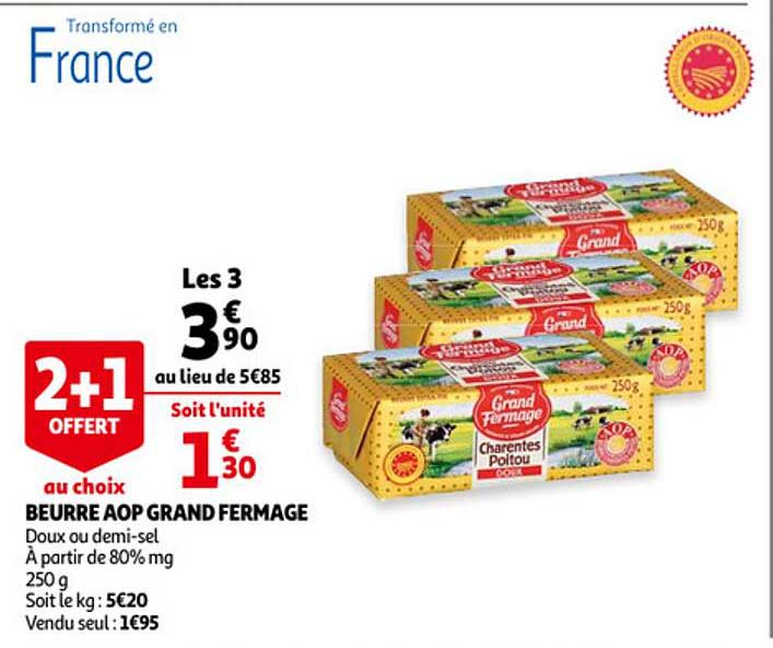 beurre aop grand fermage
