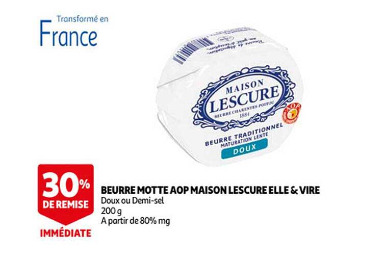 beurre motte aop maison lescure elle & vire