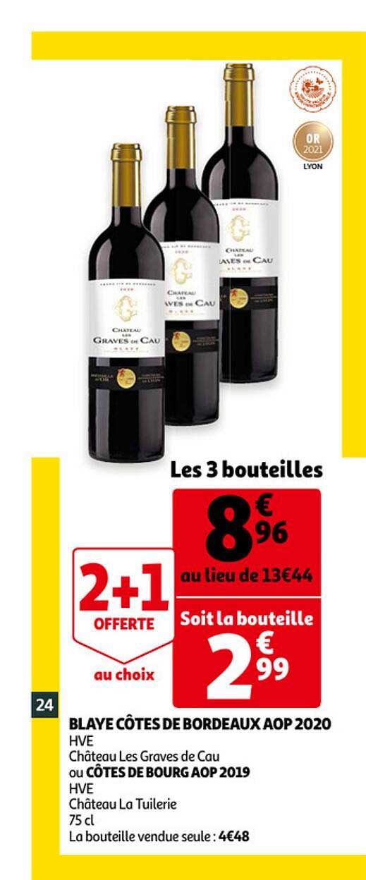 Blaye Côtes De Bordeaux Aop 2020 Ou Côtes De Bourg Aop 2019