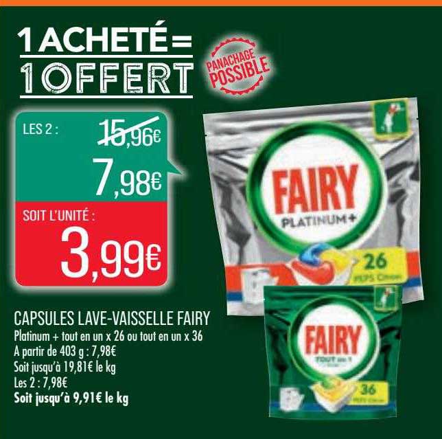 capsules lave-vaisselle fairy
