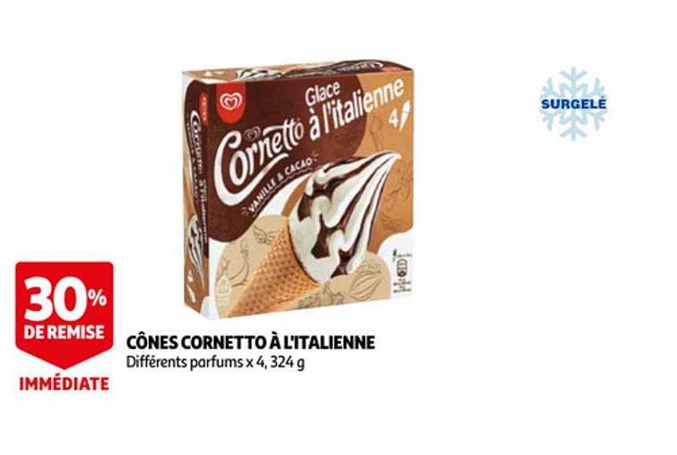 cônes cornetto à l'italienne