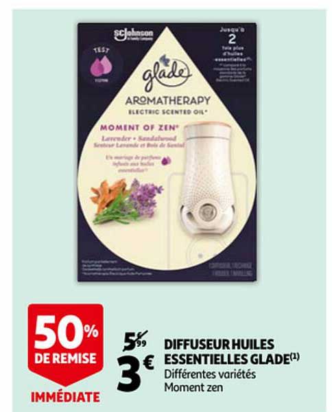 diffuseur huiles essentielles glade