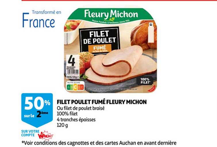filet poulet fumé fleury michon