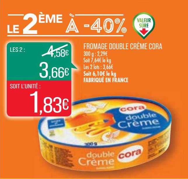 Fromage Double Crème Cora