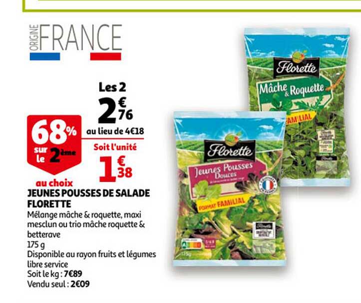 jeunes pousses de salade florette