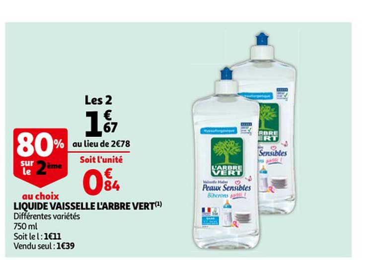 liquide vaisselle l'arbre vert