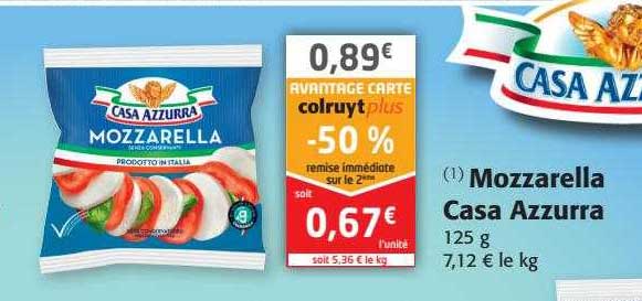 mozzarella casa azzurra