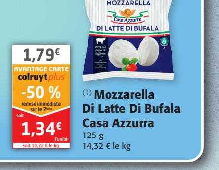 mozzarella di latte di bufala casa azzurra