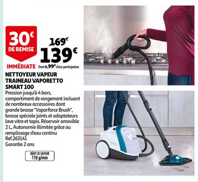 nettoyeur vapeur traineau vaporetto smart 100