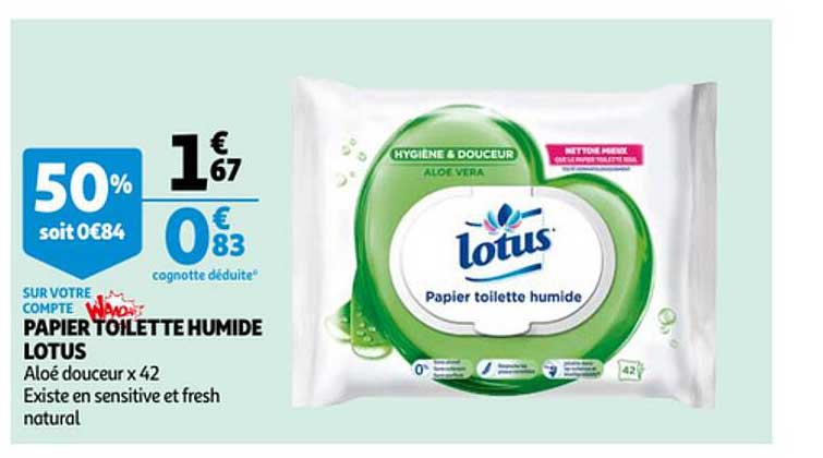 Papier Toilette Humide Lotus