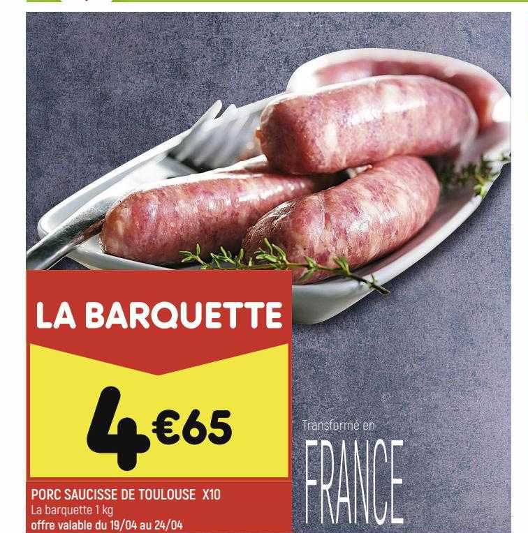 Porc Saucisse De Toulouse X10