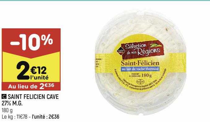 saint félicien cave 27% m.g.