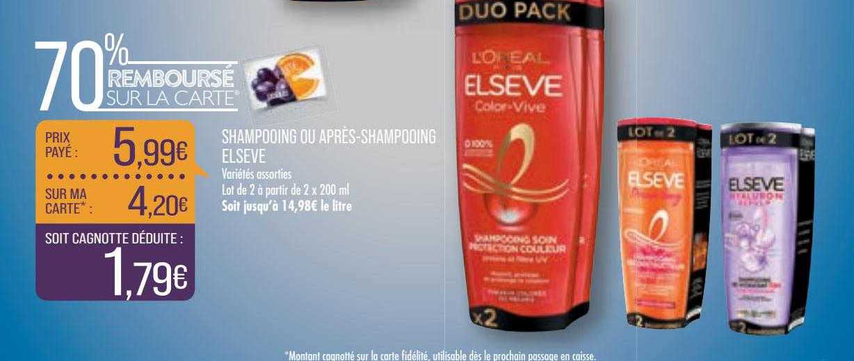 shampooing ou après-shampooing elsève