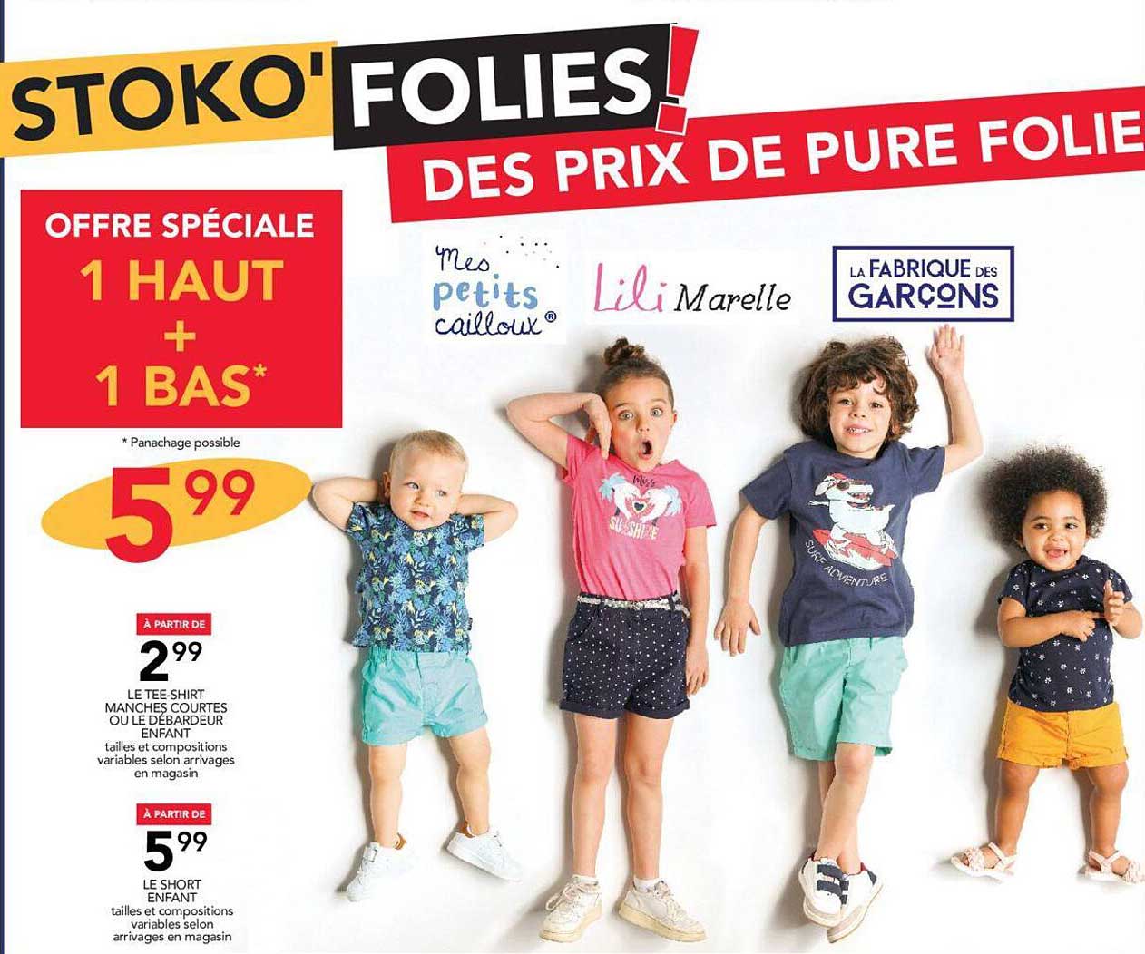 le tee-shirt manches courtes ou le débardeur enfant, le shot enfant