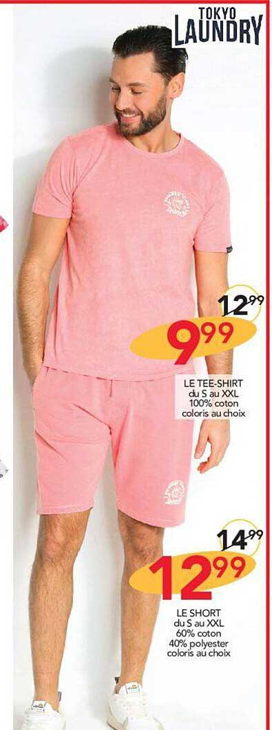 le tee-shirt tokyo laundry, le short tokyo laundry