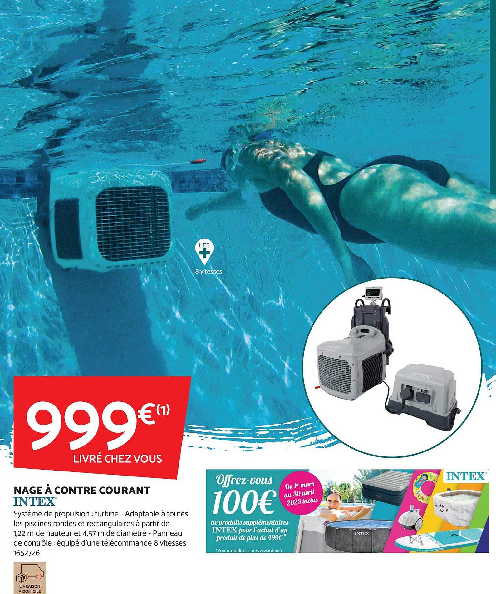 nage à contre courant intex