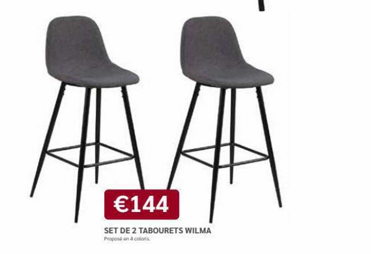 set de 2 tabourets wilma