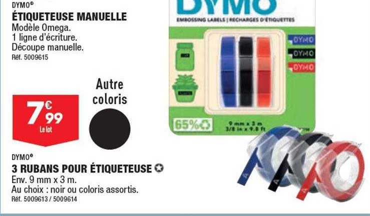 3 Rubans Pour étiqueteuse Dymo