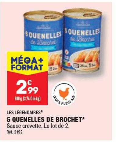 6 quenelles de brochet les légendaires