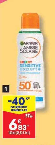 Ambre Solaire Garnier Sensitive Expert + Enfant