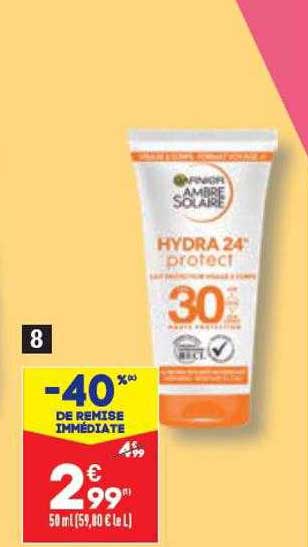 ambre solaire hydra 24" protect garnier