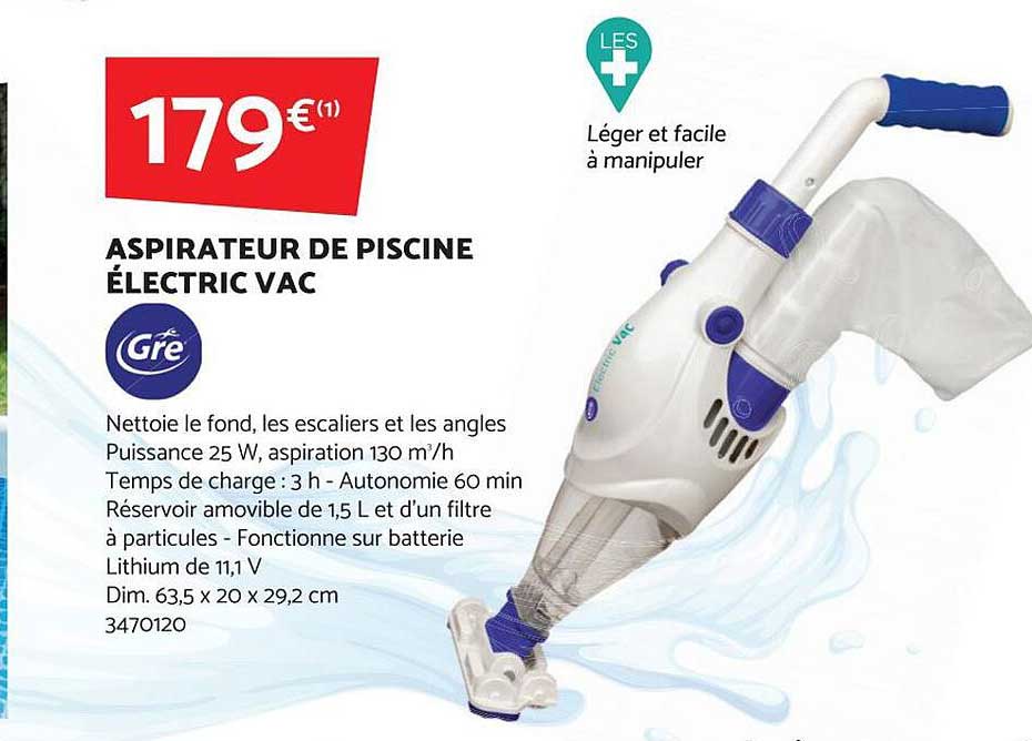 aspirateur de piscine électric vac gré