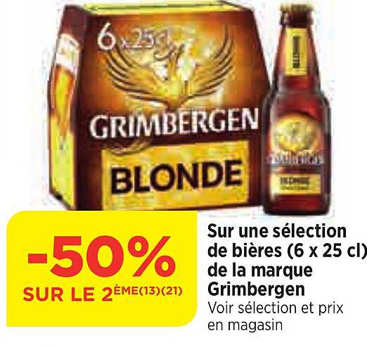 Bières (6 X 25 Cm) De La Marque Grimbergen