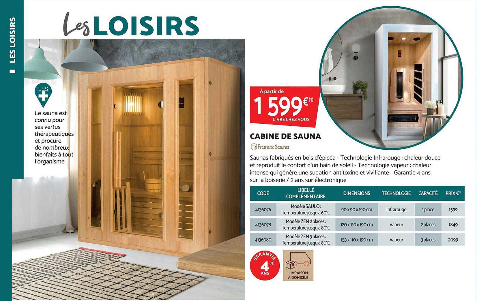 cabine de sauna