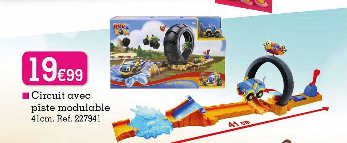 circuit avec piste modulable 41 cm
