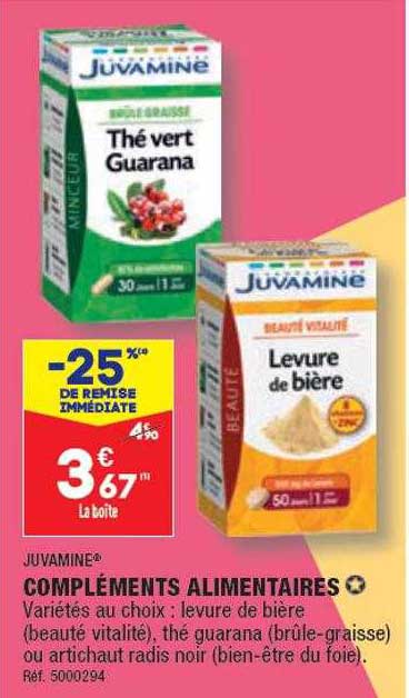 compléments alimentaires juvamine