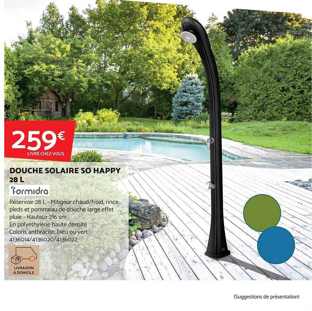 douche solaire so happy 28l formidra