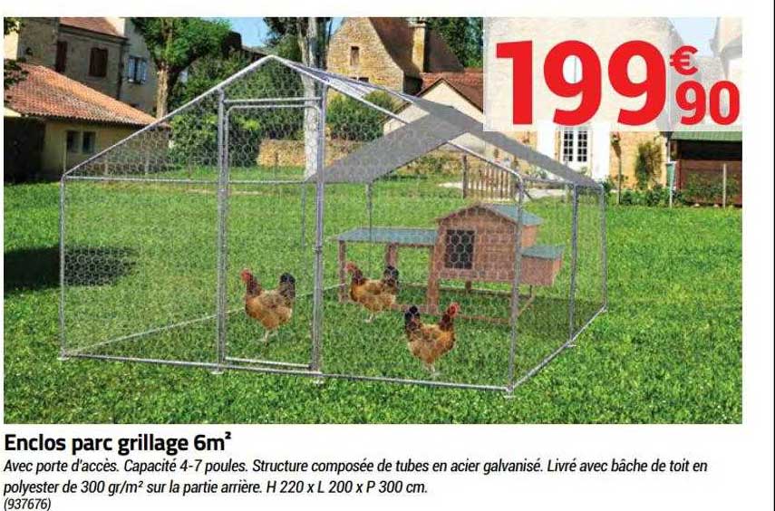 Enclos Parc Grillage 6m²