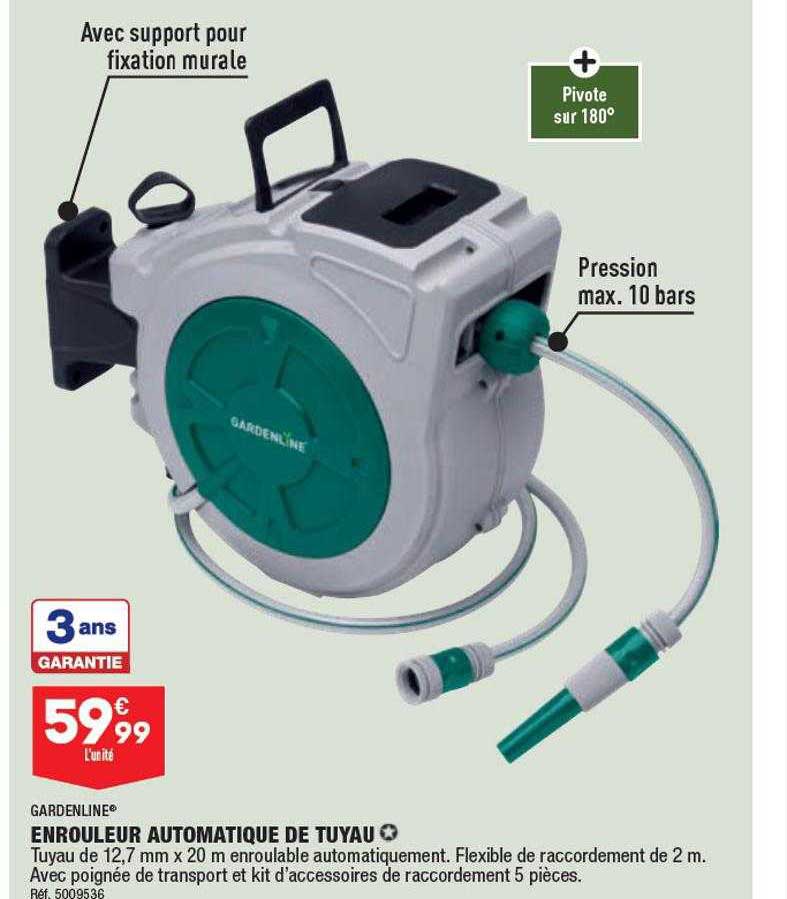 Enrouleur Automatique De Tuyau Gardenline