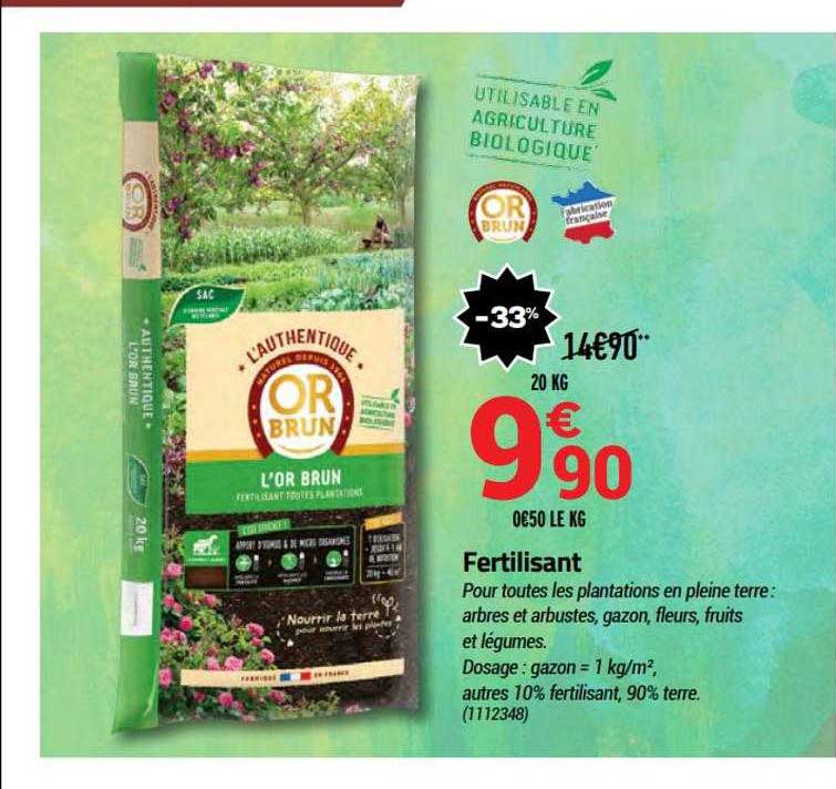 fertilisant or brun