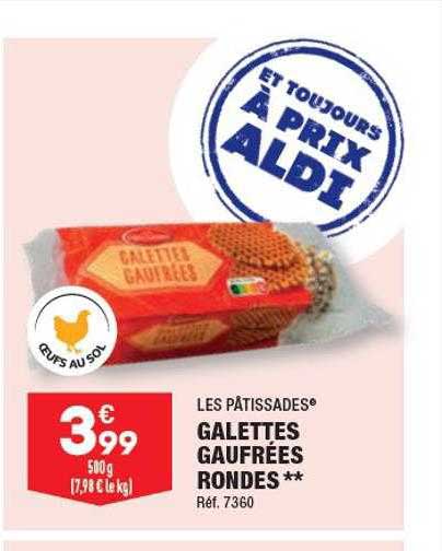 galettes gaufrées rondes les pâtissades