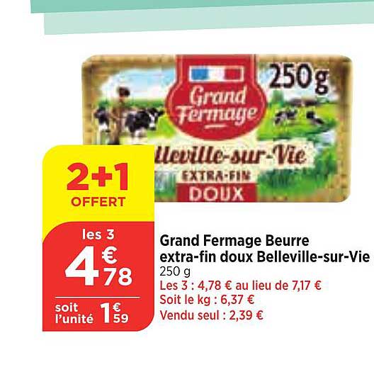 grand fermage beurre extra-fin doux belleville-sur-vie