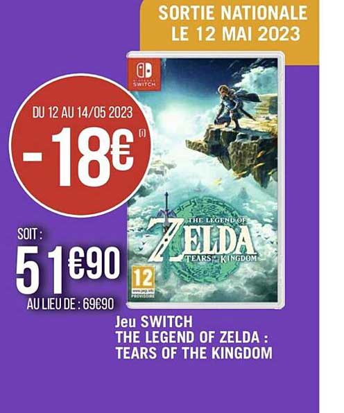 Jeu Switch The Legend Of Zelda : Tears Of The Kingdom
