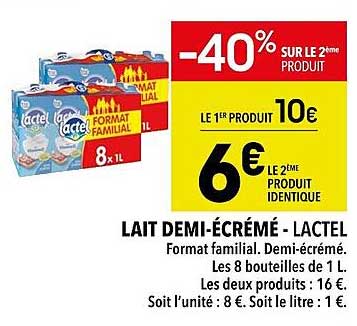 lait demi-écrémé - lactel